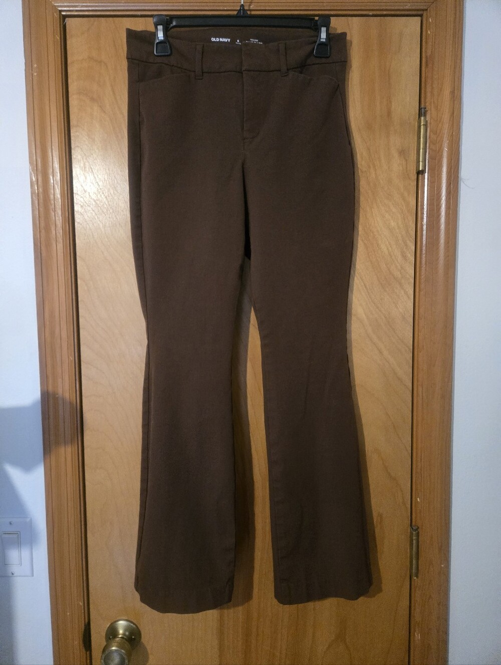 Old Navy Brown Flare Wide Leg Trousers Size 6P